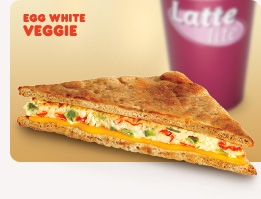 Egg White Veggie Flatbread Sandwich